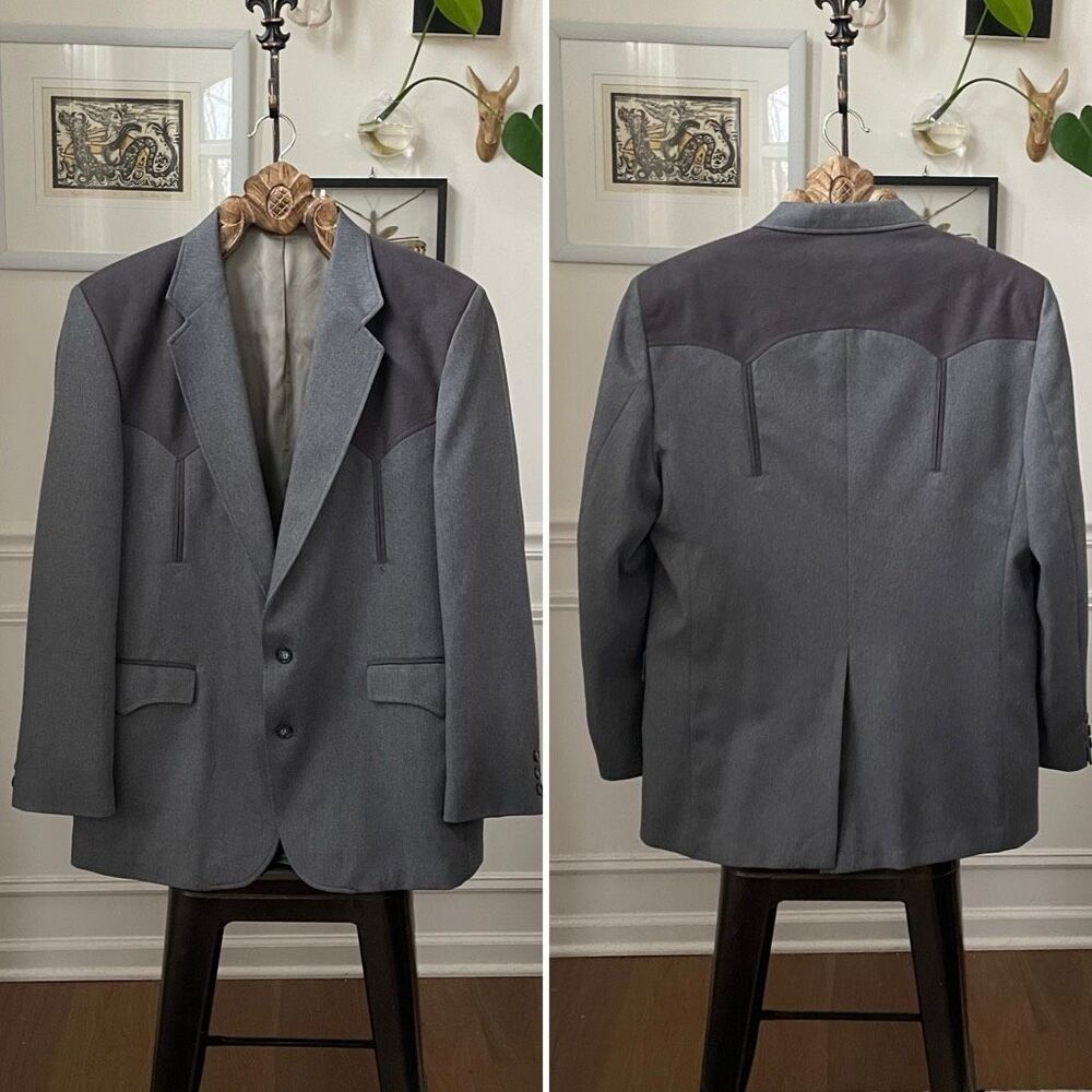 Circle S Men's Boise Western Suit Coat Grey $180 48L